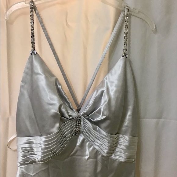 Silver dress by Alyce Designs-B-Dazzle line - Picture 1 of 7